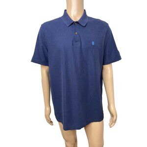 Izod Men’s Polo Shirt Navy Blue XL Short Sleeve Logo 2-Button Casual Preppy Golf